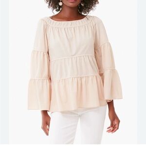 Rebecca Taylor Light Pink Tiered Blouse size L